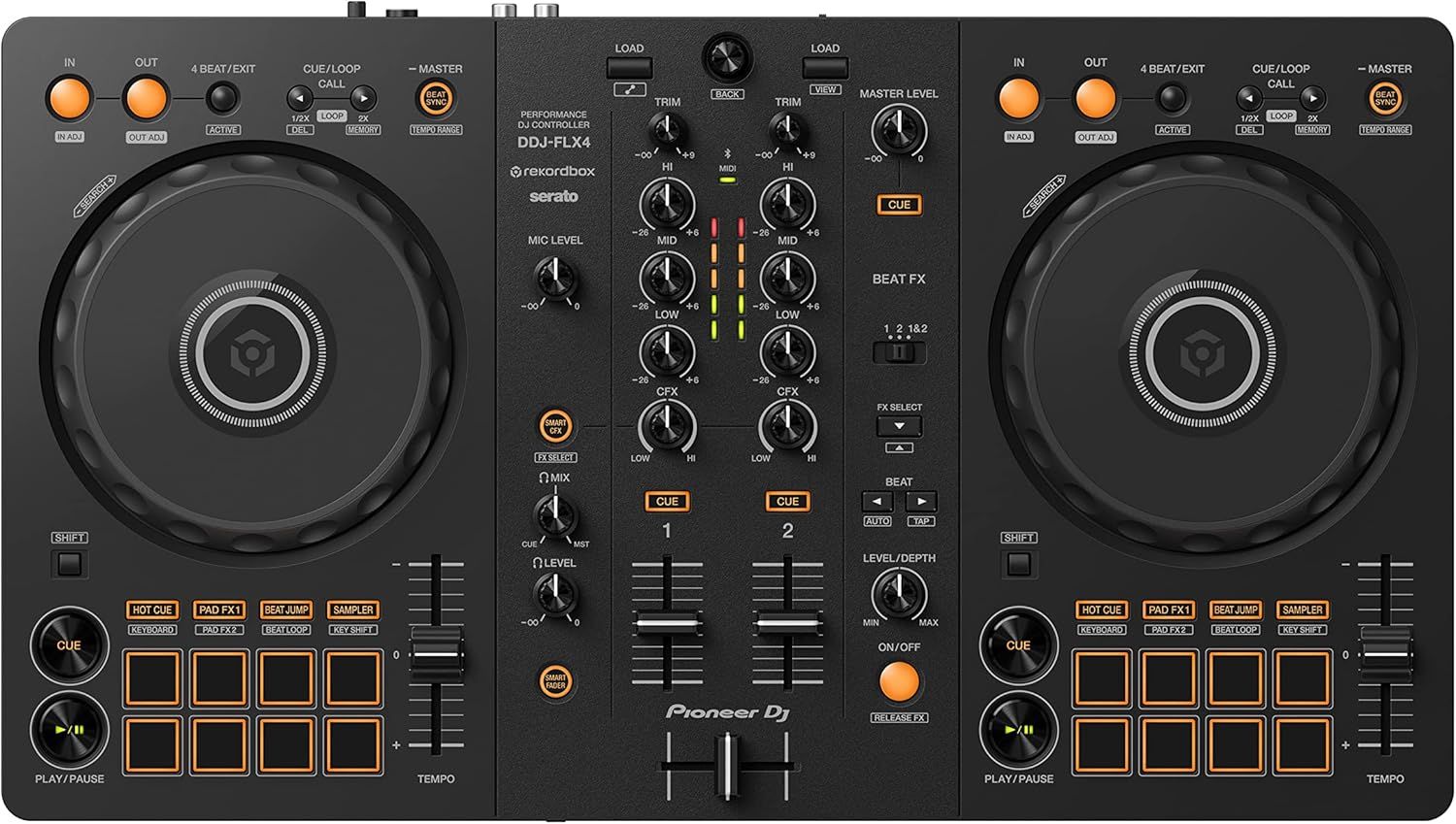 Pioneer DDJ-FLX4 DJ Controller Rekordbox, Serato and djay Compatible