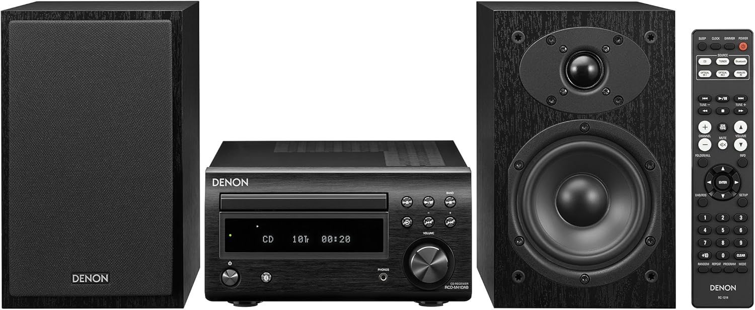 Denon D-M41DAB Hi-Fi System with Speakers CD Player and Bluetooth