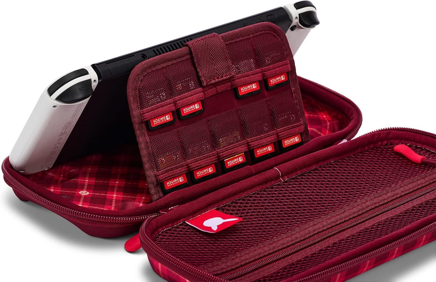 PowerA Nintendo Switch Protection Case Pikachu Plaid - Red