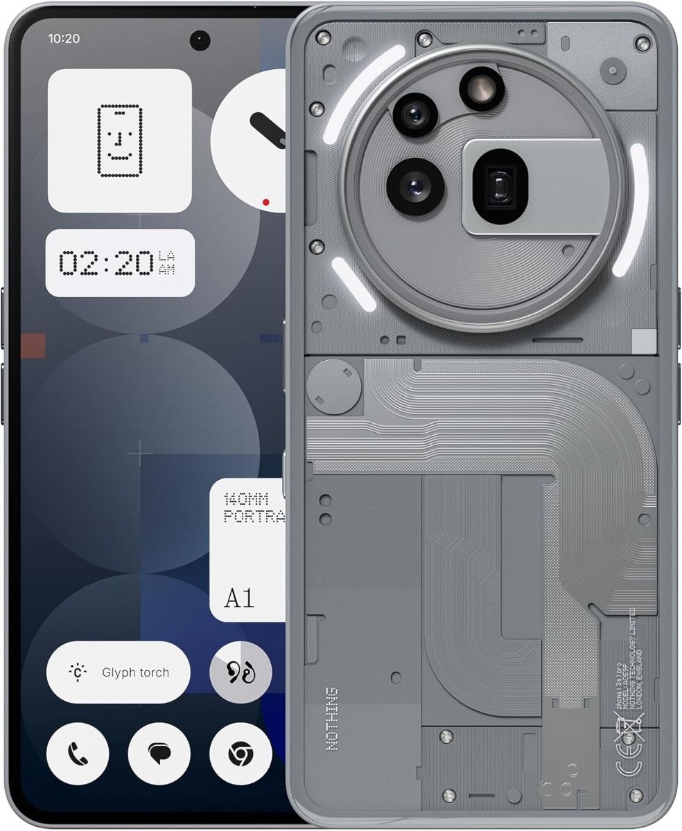 Nothing Phone (3a) Pro 6.77" AMOLED Display Snapdragon 7s 12GB 256GB Android Grey