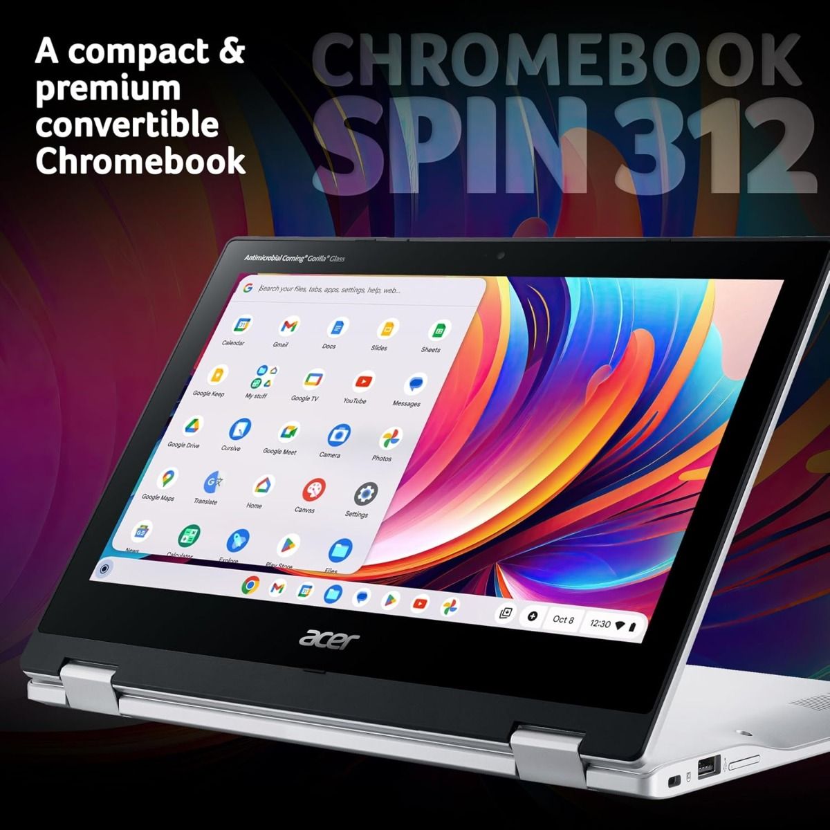 Acer Chromebook Spin 312 (CP312-1H-C1GD) 12" N100 4GB 128GB SSD ChromeOS Silver