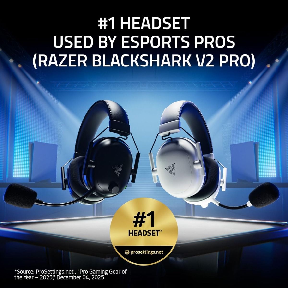 Razer BlackShark V2 Pro Gaming Headset for PlayStation and PC - White