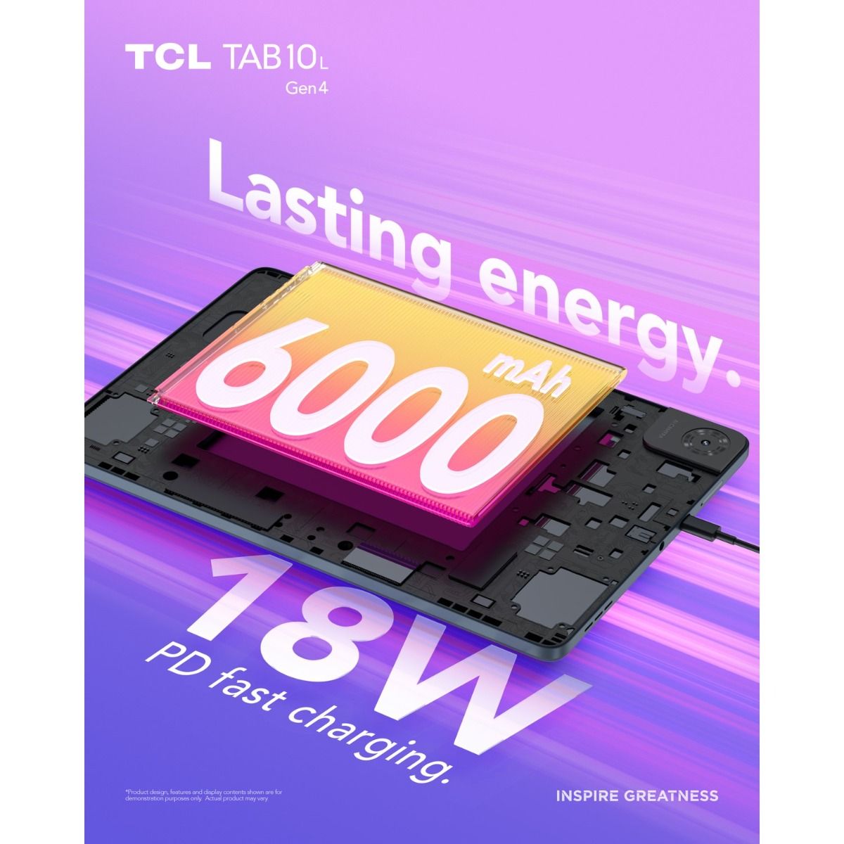 TCL Tab 10L Gen 4 10.1" WXGA Tablet 4GB 64GB Android 15 Grey
