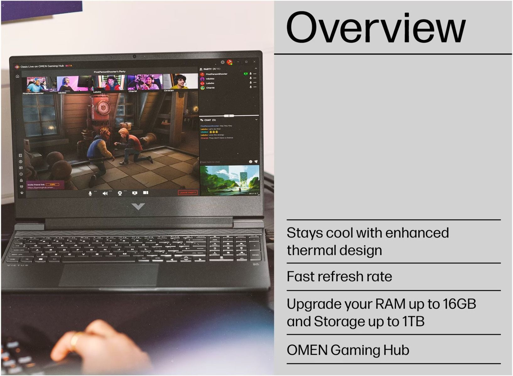 HP Victus 15-fa0021na 15.6" Gaming Laptop Intel i5 16GB RAM 512GB SSD RTX 3050
