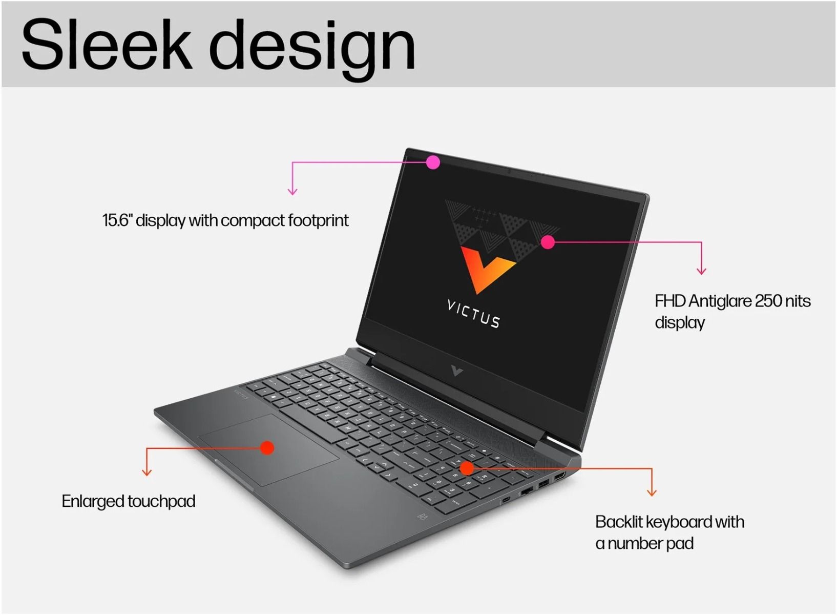HP Victus 15-fa0021na 15.6" Gaming Laptop Intel i5 16GB RAM 512GB SSD RTX 3050