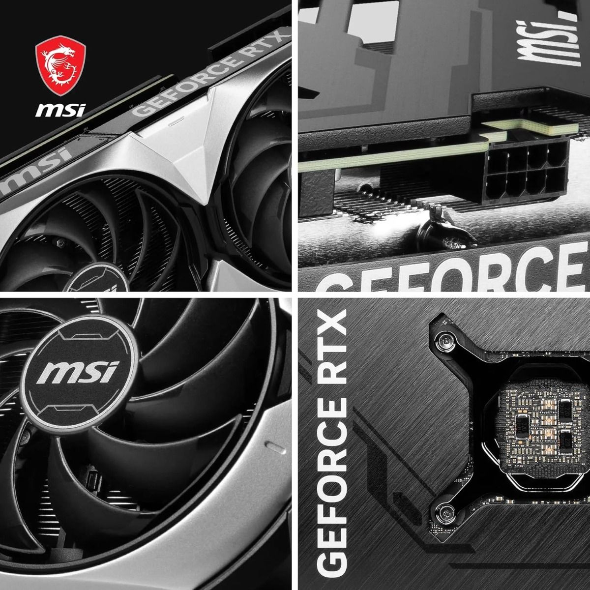 MSI GeForce RTX 4070 Ventus 2X E OC 12GB GDDR6X Graphics Card