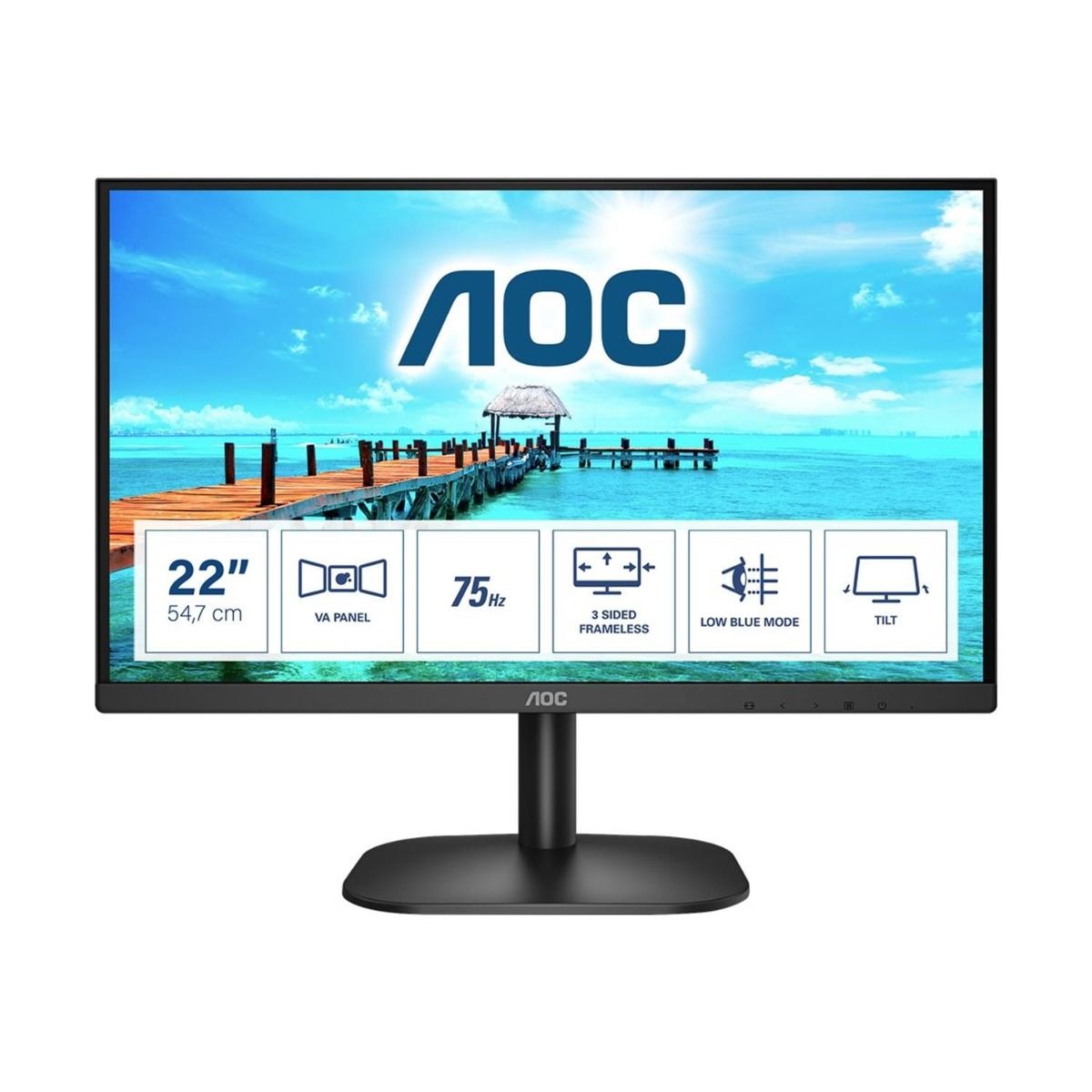 AOC 22B2H/EU 21.5" Full HD Monitor VA Panel 75Hz Refresh