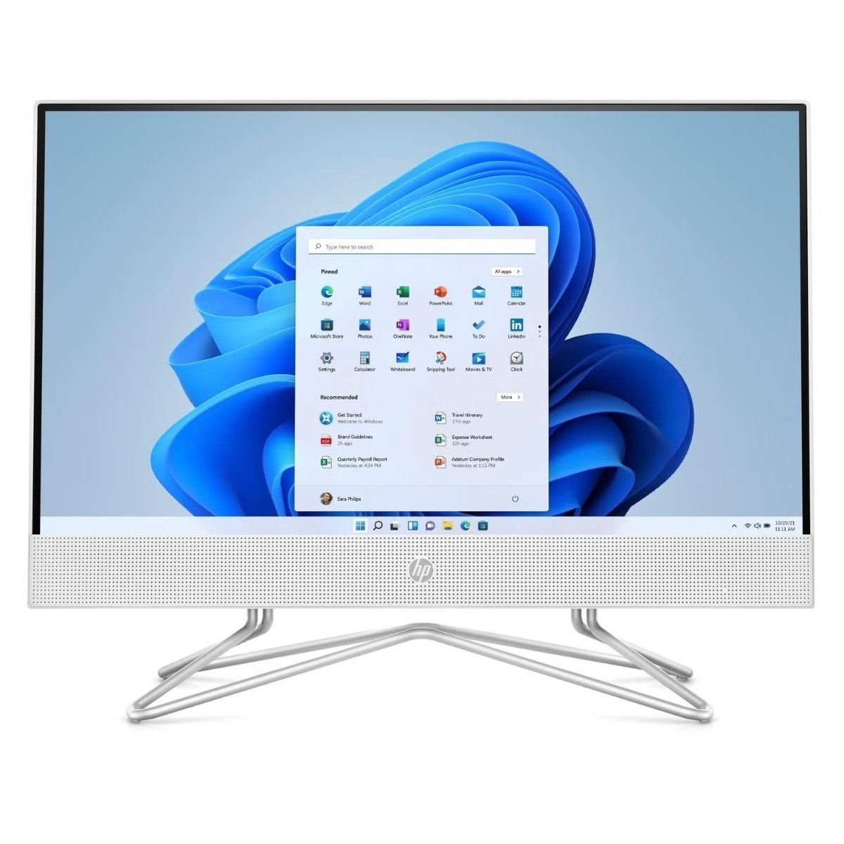 HP 22-dd2010na 21.5" All-in-One Desktop PC Intel Pentium Silver 4GB RAM 128GB SSD White