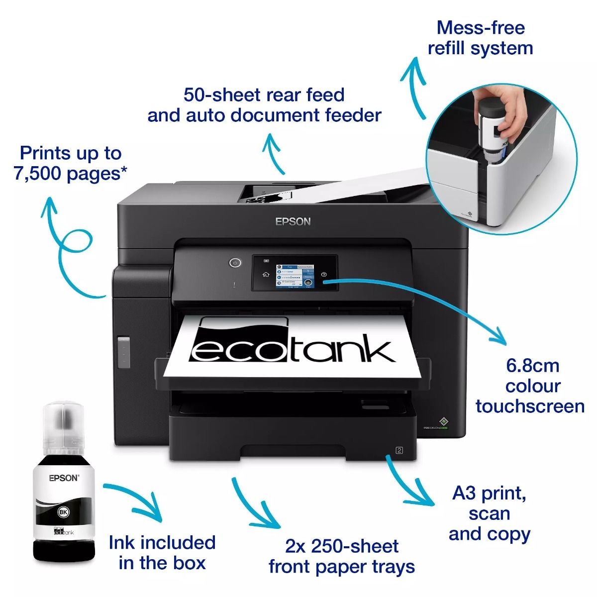 Epson EcoTank ET-M16600 Fast A3 Multifunction Wireless and Ethernet Printer