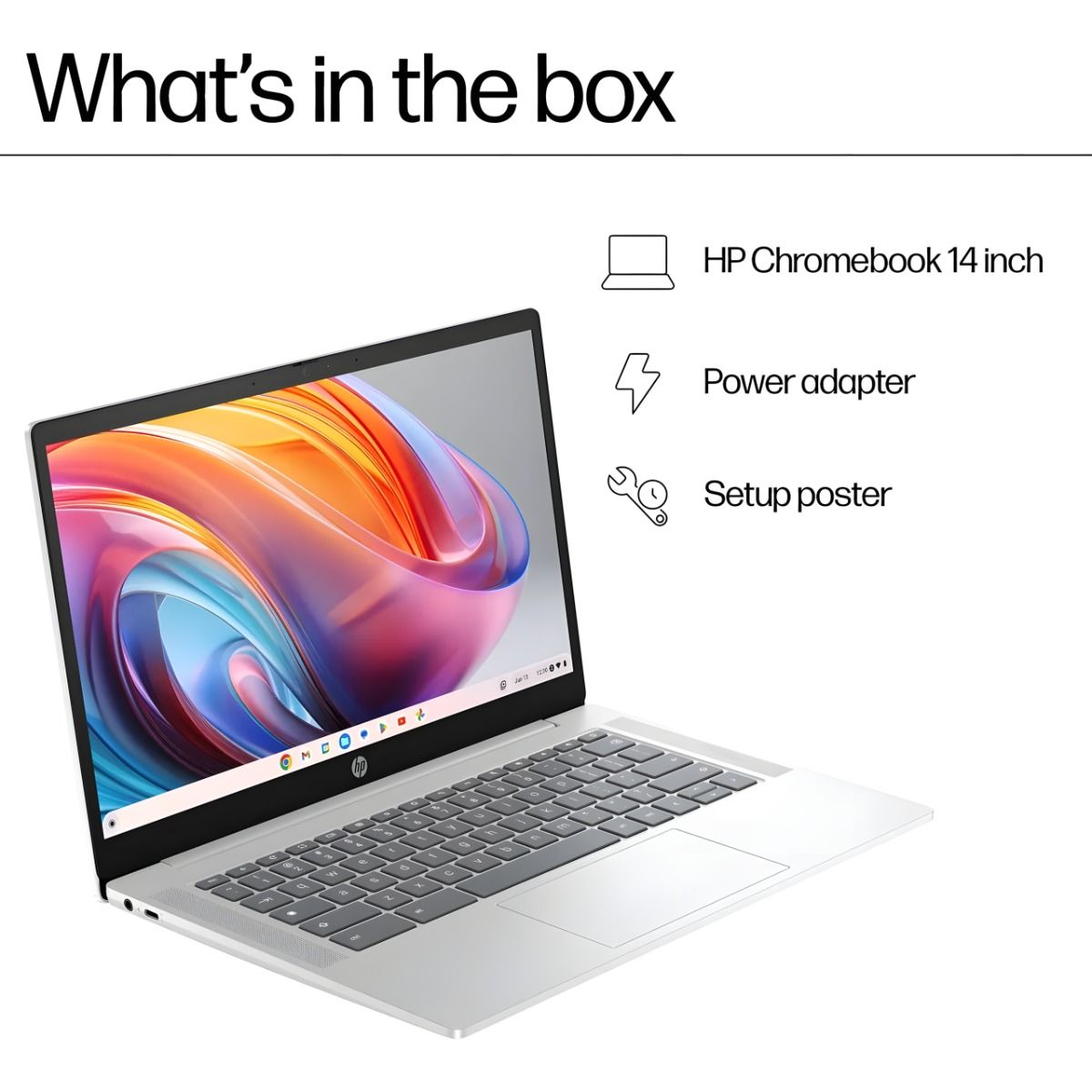 HP Chromebook 14a-nf0002na 14" Laptop Intel N100 4GB RAM 128GB SSD ChromeOS