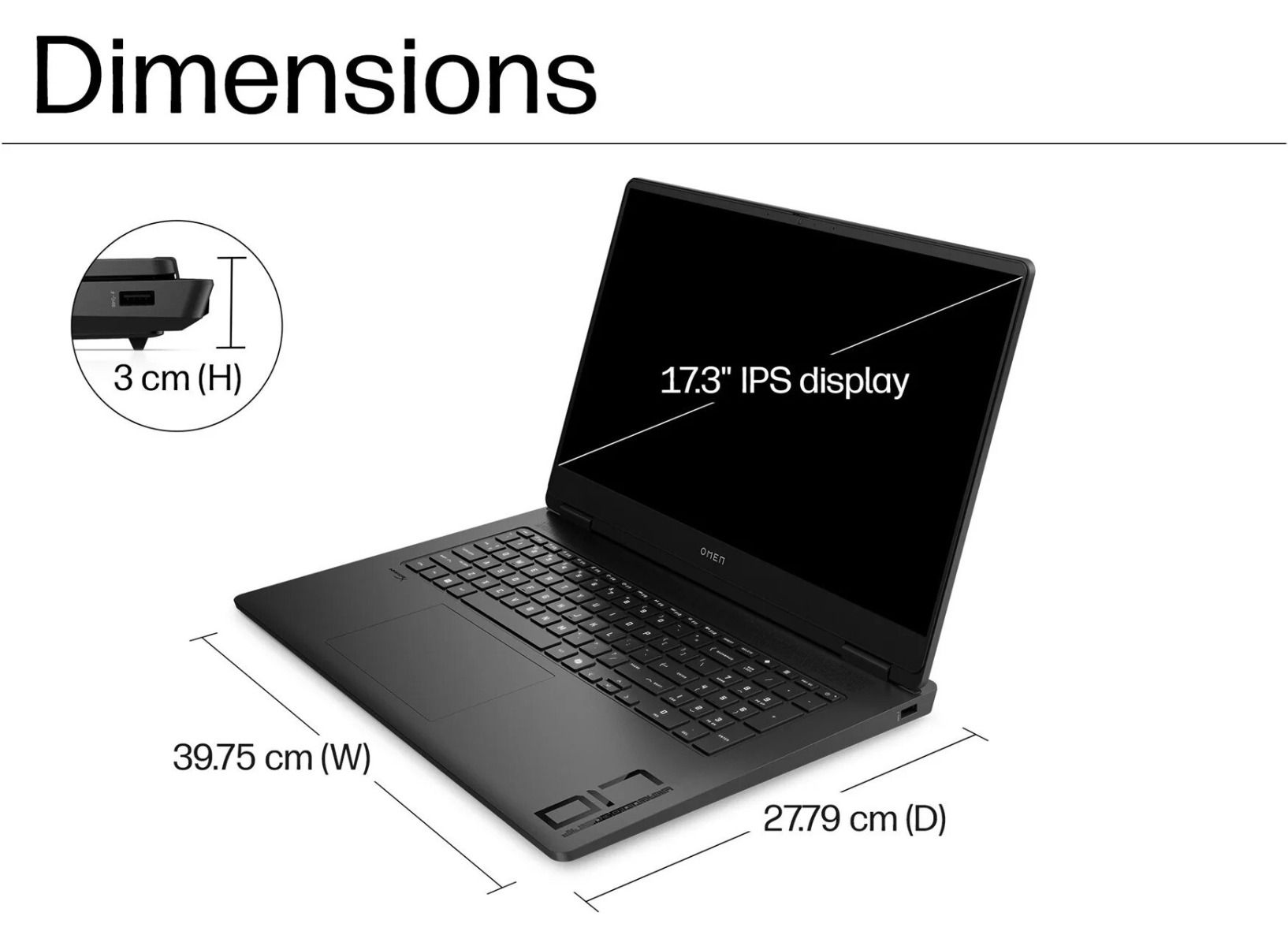 HP Omen 17-db0009na 17.3" Gaming Laptop AMD Ryzen 7 16GB RAM 1TB SSD RTX 4060