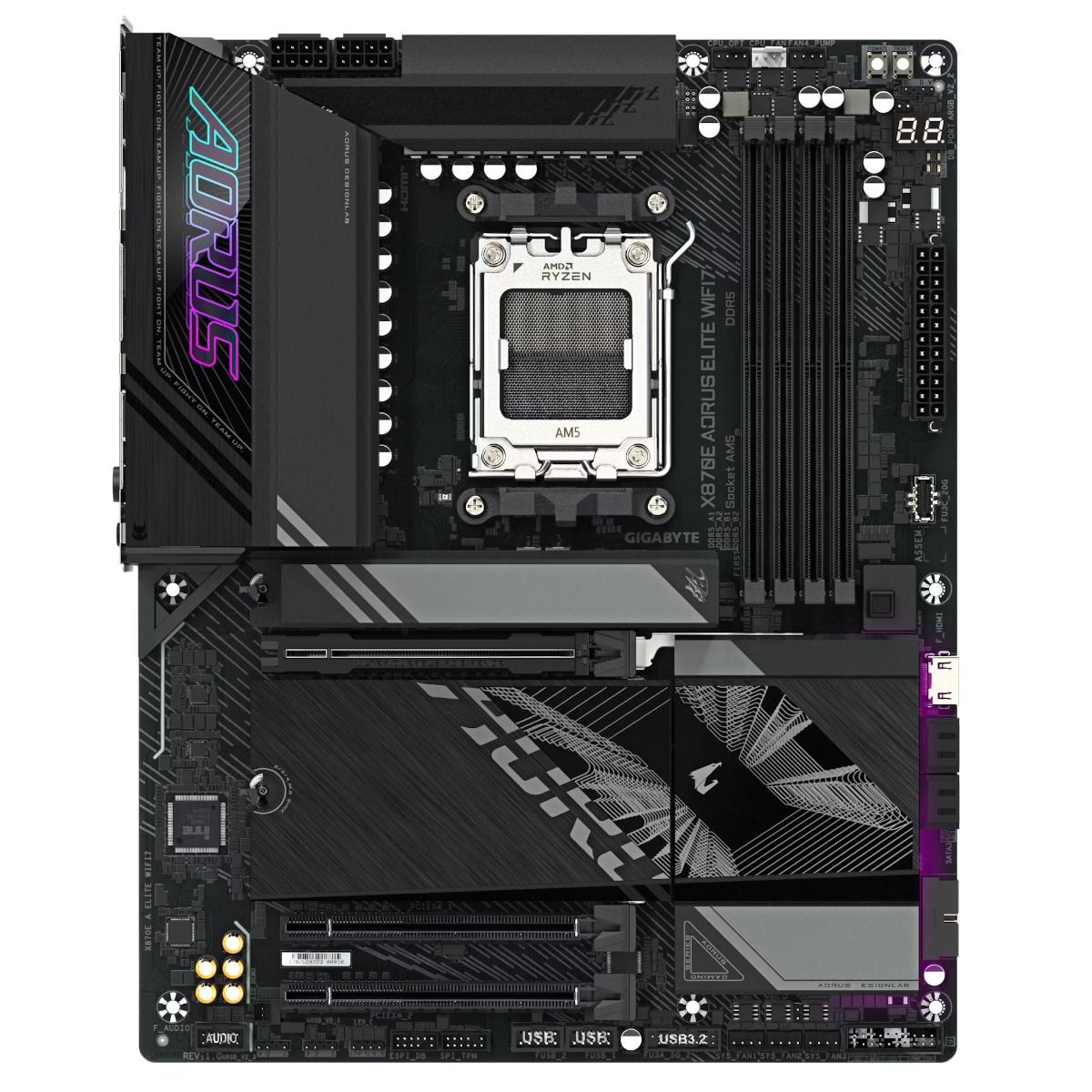 Gigabyte X870E Aorus Elite WiFi7 AM5 Socket Motherboard