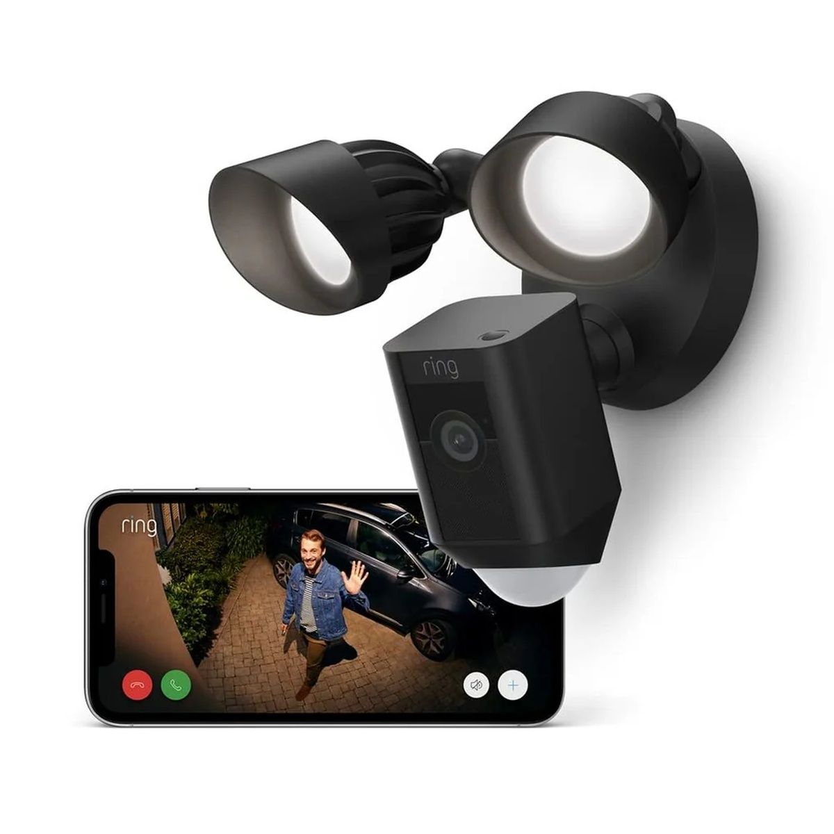 Ring Floodlight Cam Wired Plus Black