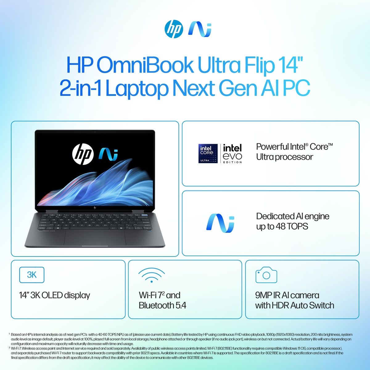 HP OmniBook Ultra Flip 14" Core Ultra 7 256V 16GB RAM 1TB SSD Win 11 Home