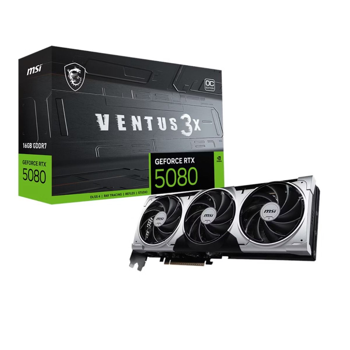 MSI GeForce RTX 5080 Ventus 3X OC 16GB GDDR7 Graphics Card