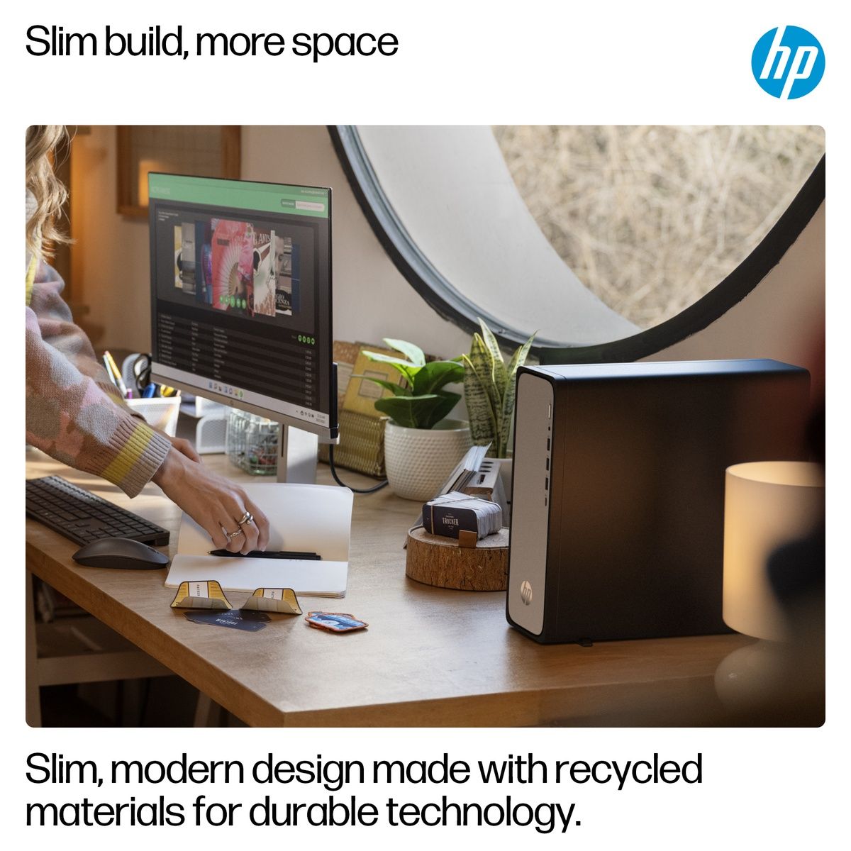 HP OmniDesk S03-0004na Core i3-13100 8GB RAM 256GB SSD Win 11 Home Meteor Silver