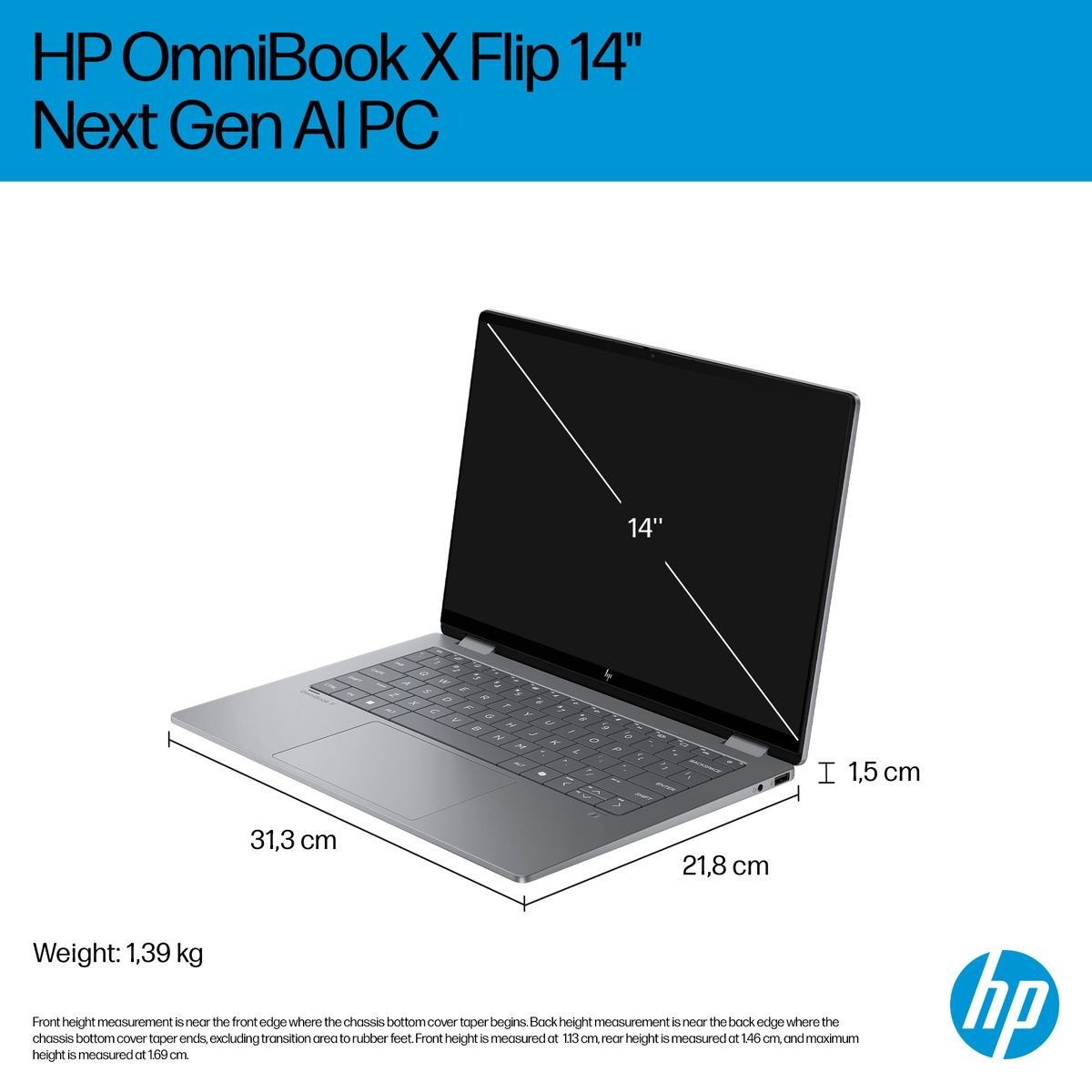 HP OmniBook X Flip 14-fk0002na 14" Ryzen AI 7 350 16GB RAM 1TB SSD Win 11 Home