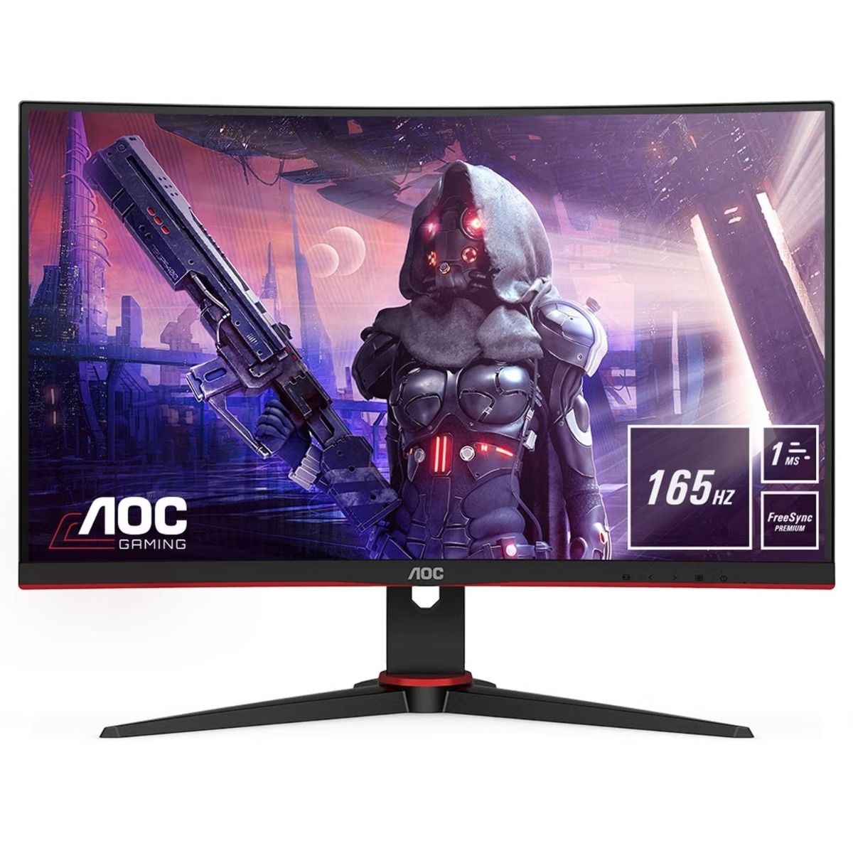 AOC C24G2AE/BK 23.6" Curved Gaming Monitor Full HD 165Hz VA Panel Black