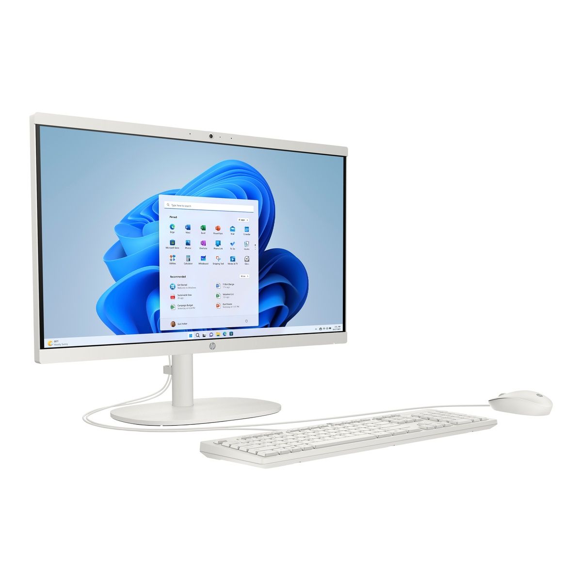 HP 22-dg0015na 21.45" Celeron N100 8GB RAM 128GB SSD Win 11 Home Ceramic white