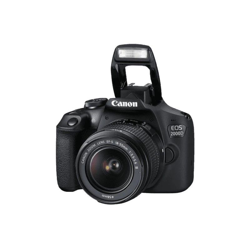Canon EOS 2000D DSLR Camera with EF-S 18-55mm f/3.5-5.6 III Lens and EF 75-300mm f/4-5.6 III Lens
