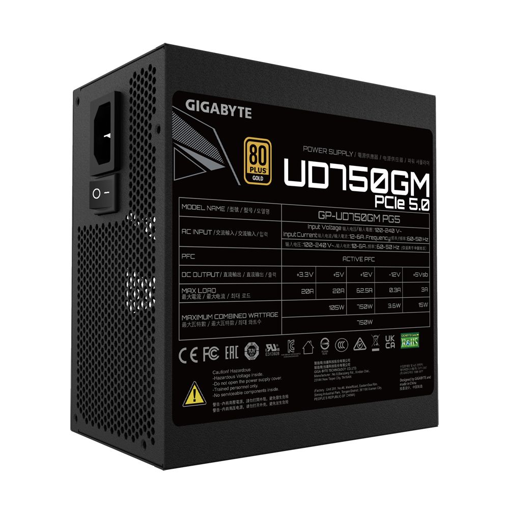 Gigabyte GP-UD750GM 750W Full Modular Power Supply 80+ Gold