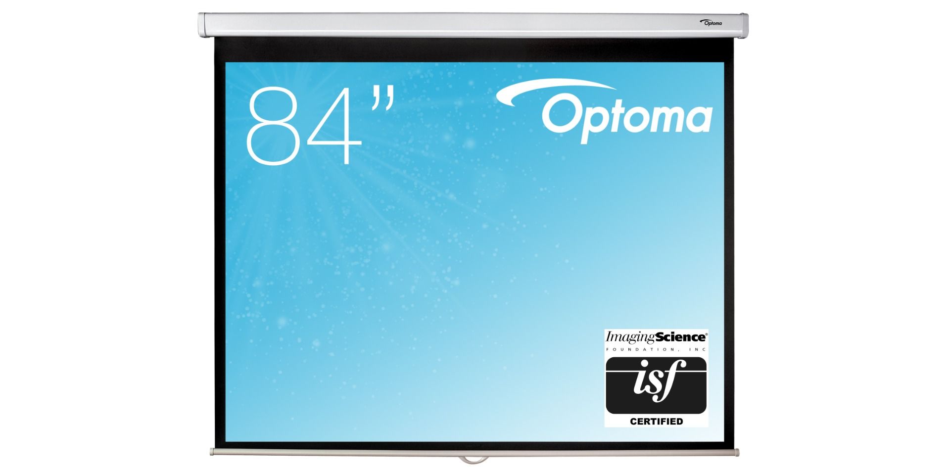 Optoma Panoview 84" Manual Pull Down Projection Screen Ceiling/Wall Mountable