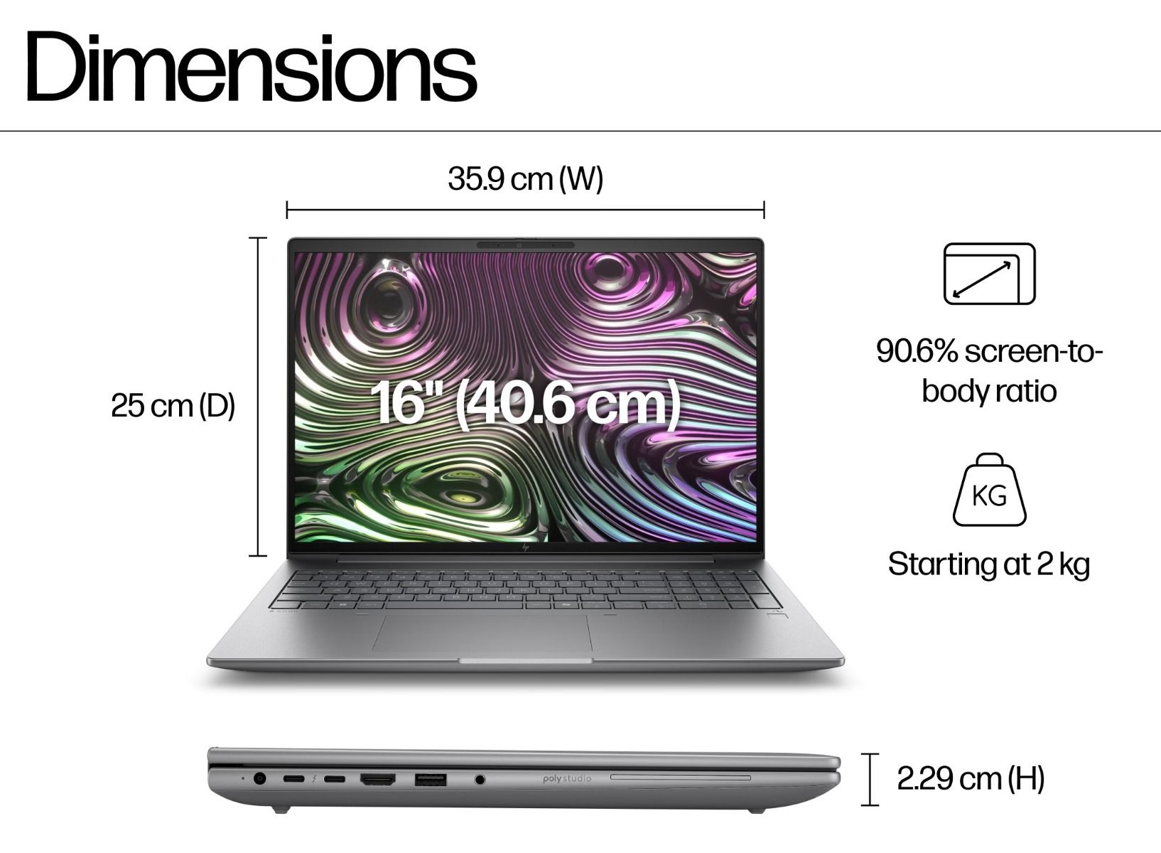 HP Zbook X G1i 16" Laptop Intel Ultra 7 32GB RAM 1TB RTX PRO 1000