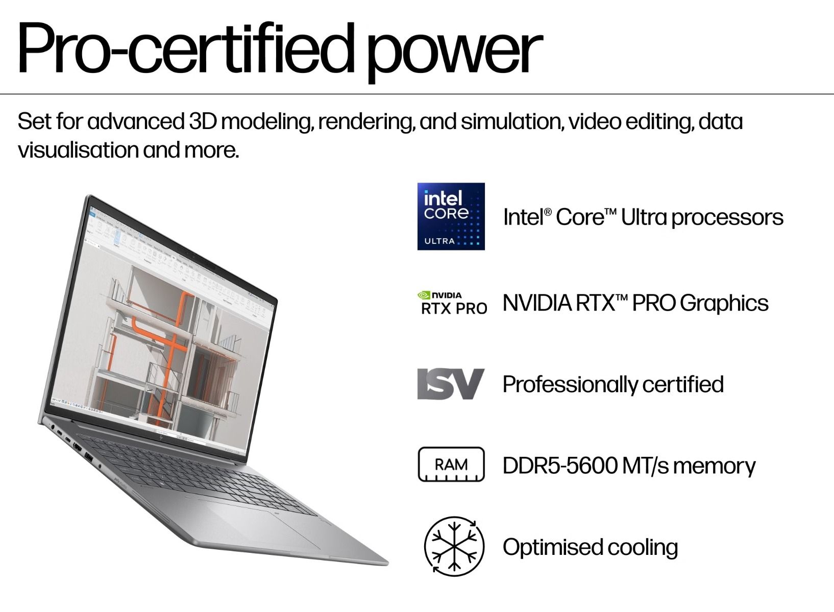 HP Zbook X G1i 16" Laptop Intel Ultra 7 32GB RAM 1TB RTX PRO 1000