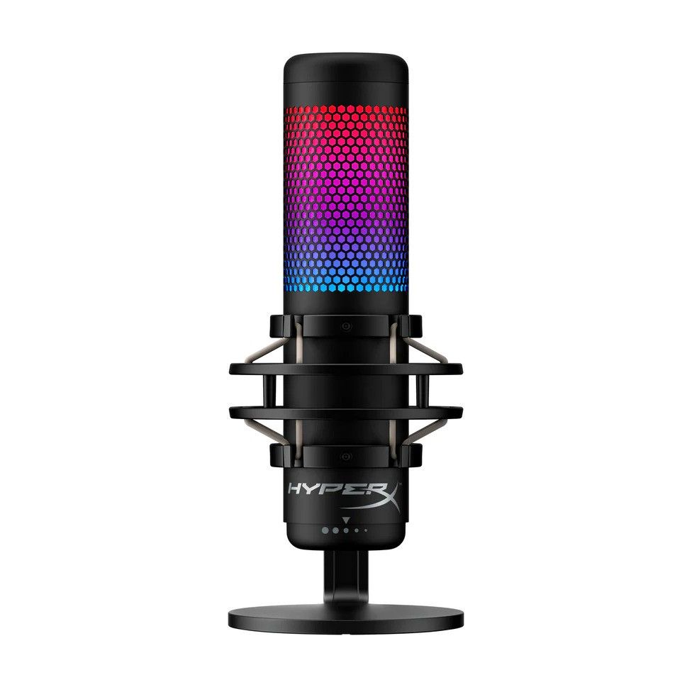 Hyper X QuadCast S USB Microphone RGB Lighting Built In Anti Shock Mount