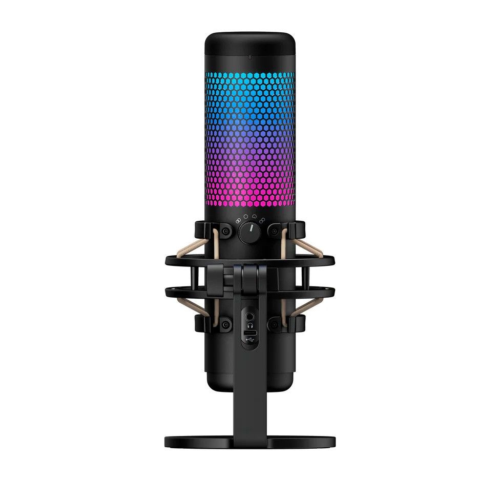 Hyper X QuadCast S USB Microphone RGB Lighting Built In Anti Shock Mount