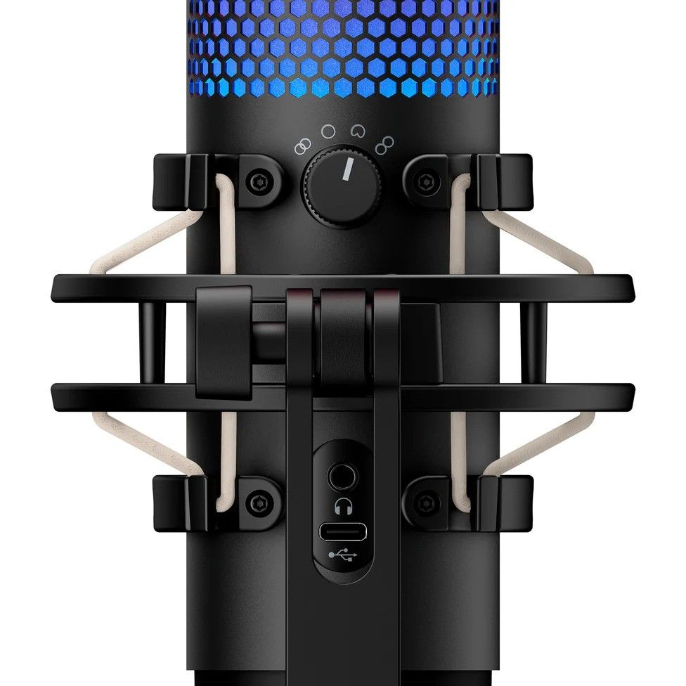 Hyper X QuadCast S USB Microphone RGB Lighting Built In Anti Shock Mount