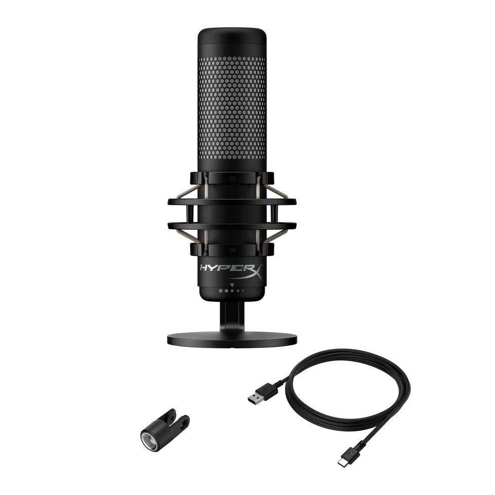 Hyper X QuadCast S USB Microphone RGB Lighting Built In Anti Shock Mount