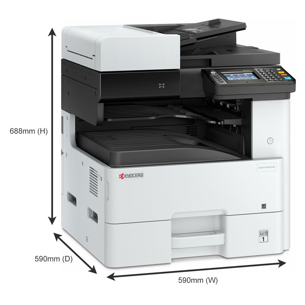 Kyocera ECOSYS M4125idn A3/A4 Mono Multifunction Laser Printer