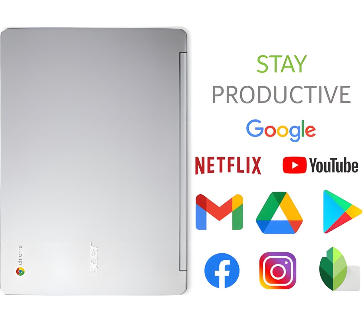 Acer R13 13" 2-In-1 Chromebook MediaTek 4GB RAM 64GB Storage ChromeOS