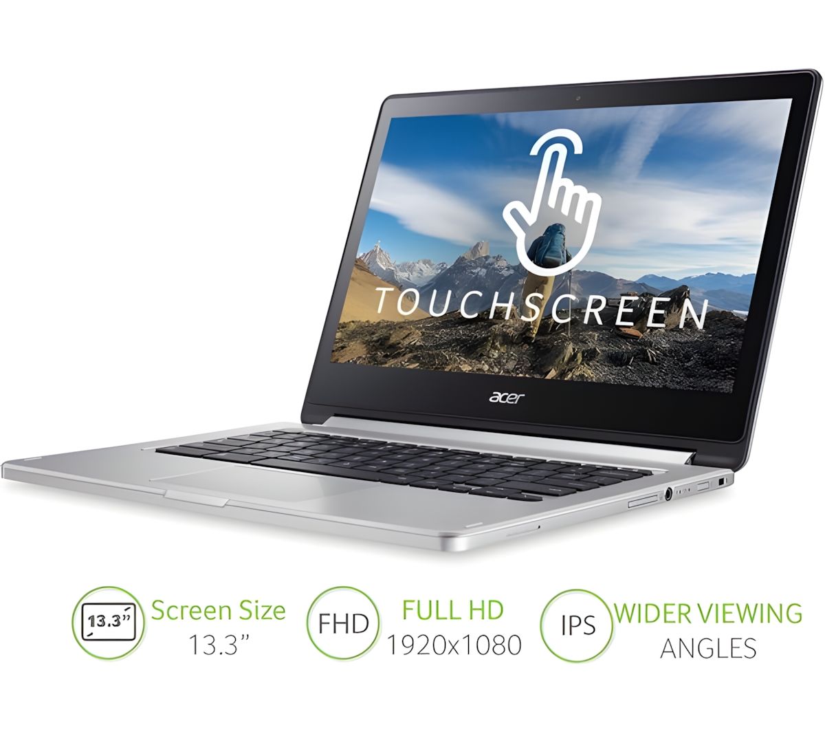 Acer R13 13" 2-In-1 Chromebook MediaTek 4GB RAM 64GB Storage ChromeOS
