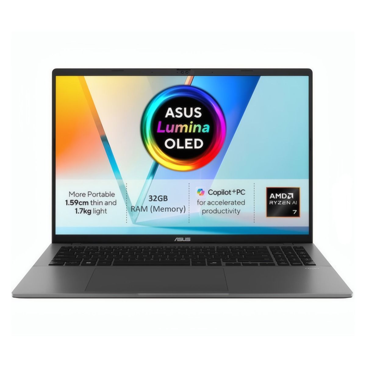 ASUS Vivobook S16 M3607 16" OLED Laptop AMD Ryzen AI 7 32GB RAM 1TB SSD