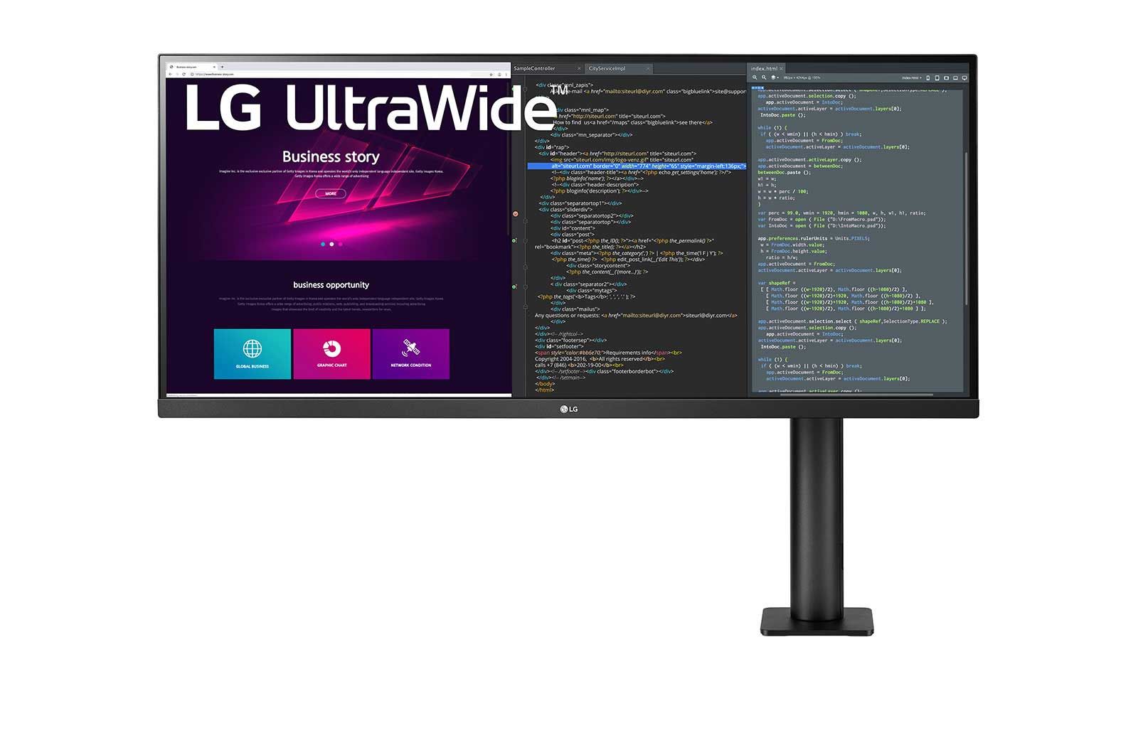 LG Ergo UltraWide 34WN780P 34" QHD Monitor 75Hz 5ms Fully adjustable
