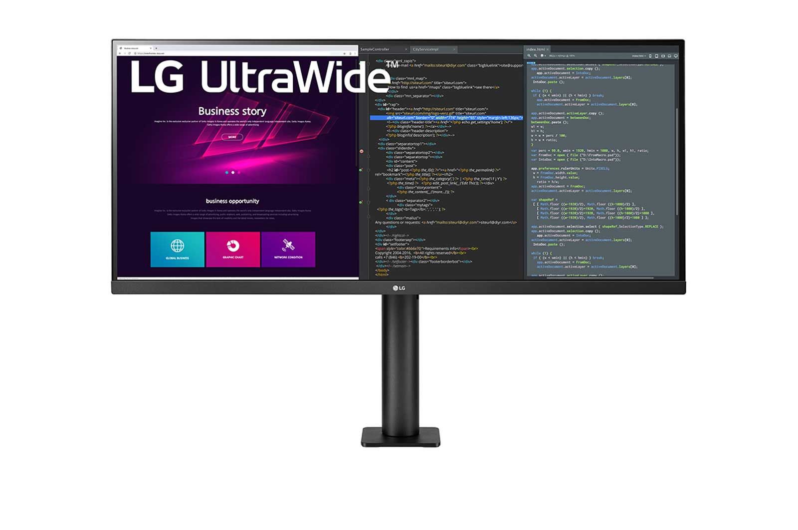 LG Ergo UltraWide 34WN780P 34" QHD Monitor 75Hz 5ms Fully adjustable