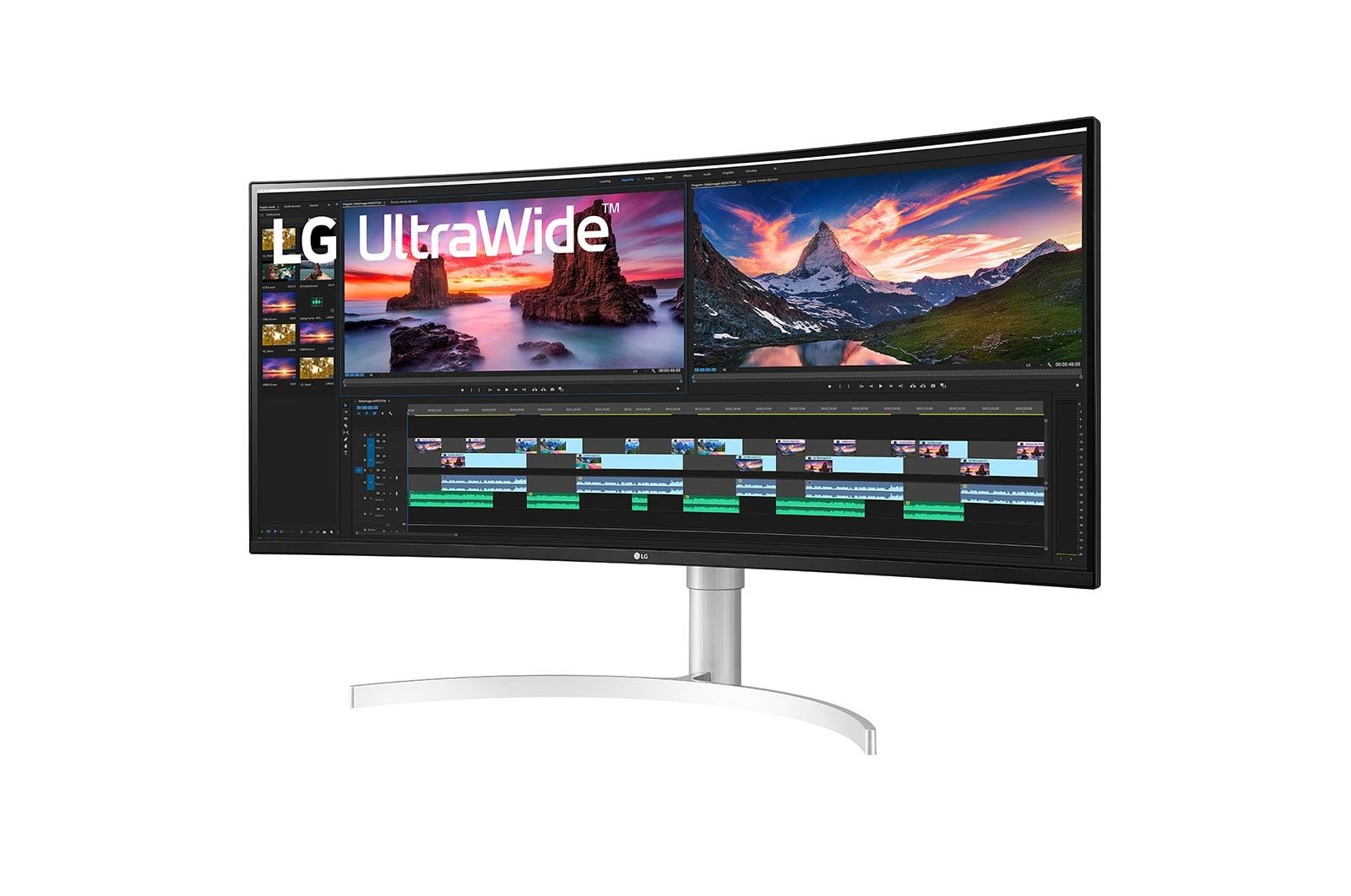LG 38WN95CP-W.AEK 38" Ultra Wide Quad HD IPS Curved Monitor 144Hz 1ms White