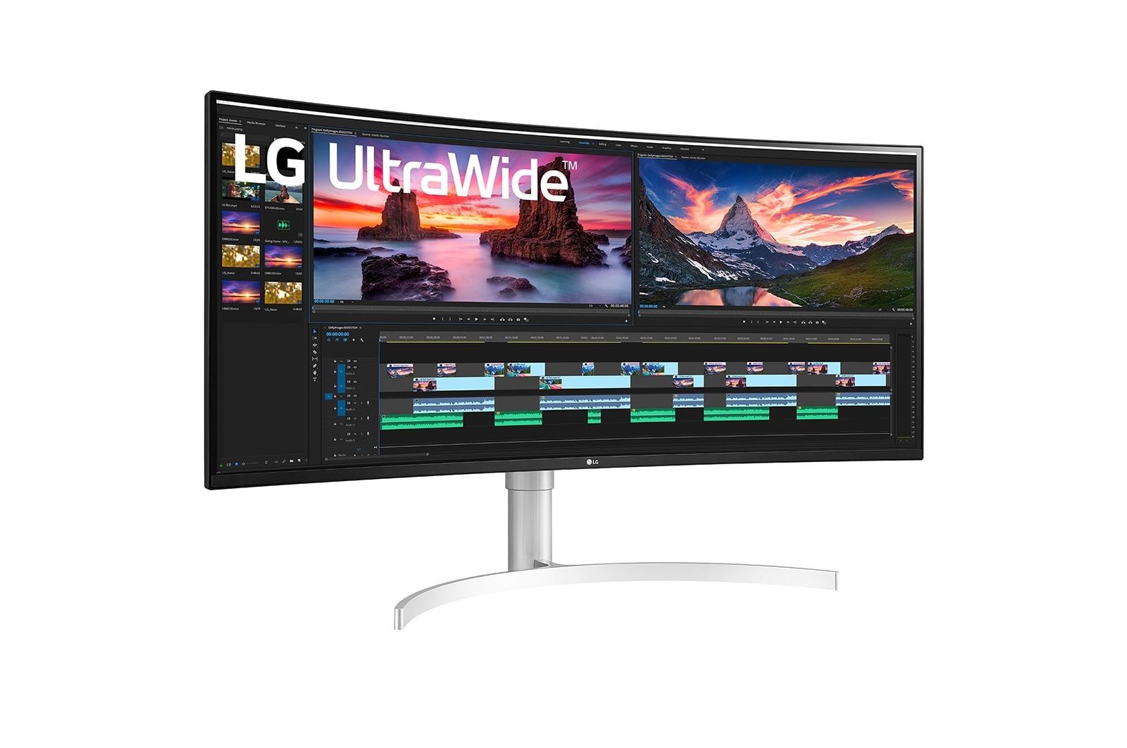 LG 38WN95CP-W.AEK 38" Ultra Wide Quad HD IPS Curved Monitor 144Hz 1ms White