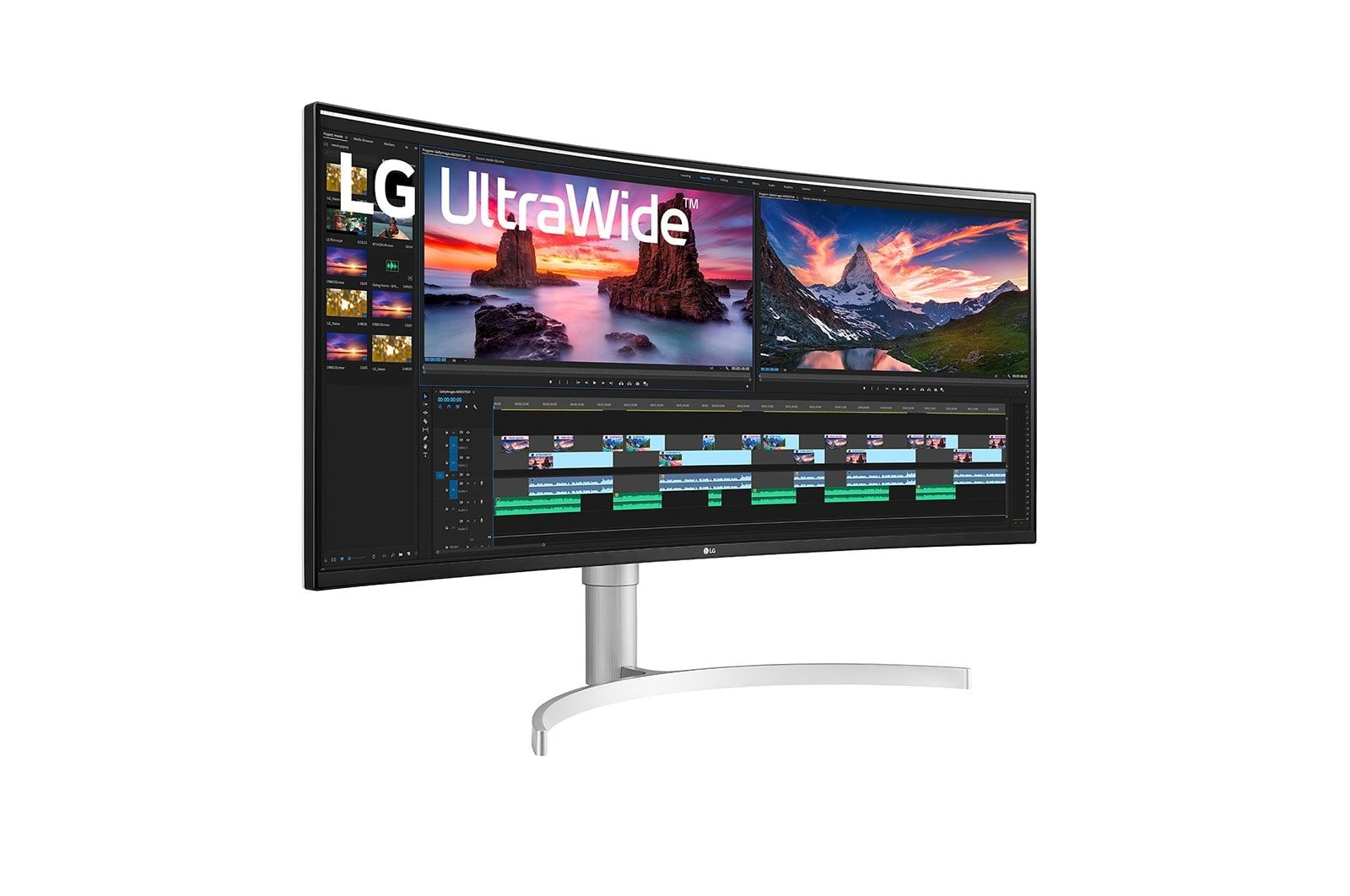 LG 38WN95CP-W.AEK 38" Ultra Wide Quad HD IPS Curved Monitor 144Hz 1ms White