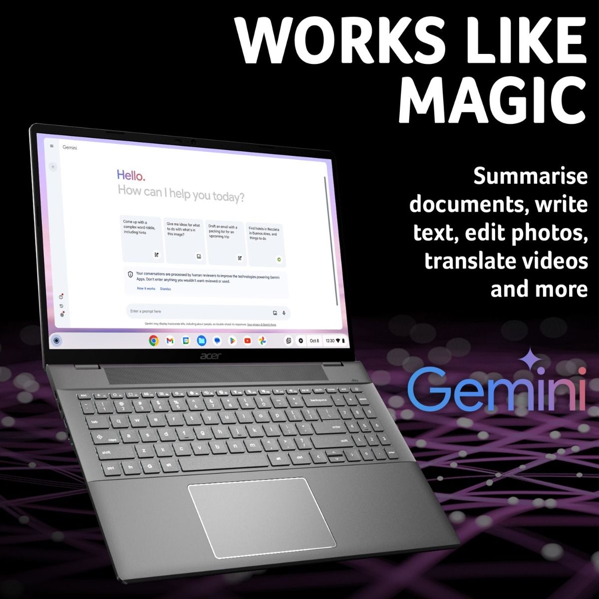 Acer Chromebook Plus 516 16" Laptop Intel i5 8GB RAM 256GB SSD ChromeOS