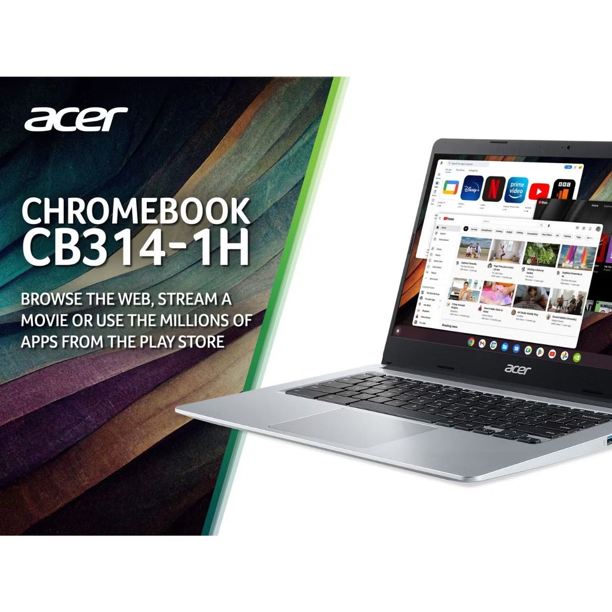 Acer Chromebook 314 CB314-3H-C49X 14" Laptop Intel N4500 4GB RAM 128GB SSD ChromeOS