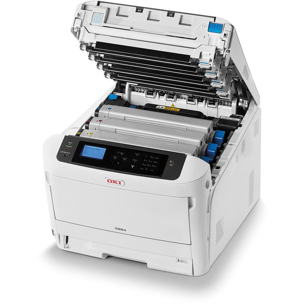 OKI C824dn A3 Colour Laser Printer Auto Double Sided Printing - White