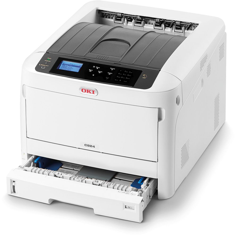 OKI C824dn A3 Colour Laser Printer Auto Double Sided Printing - White