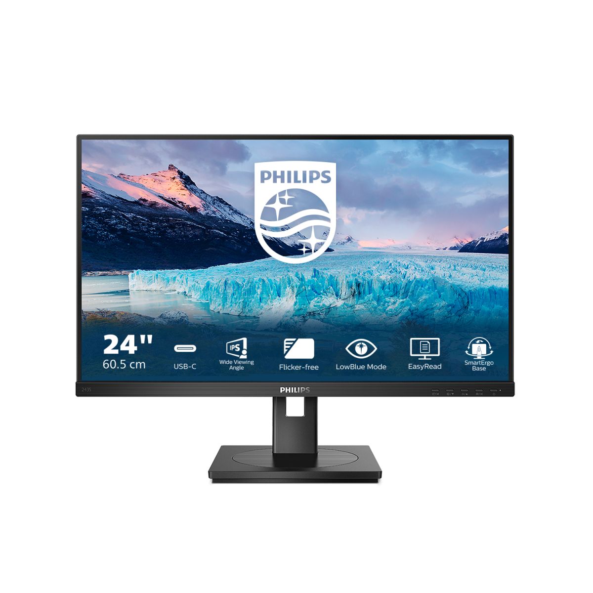 Philips S Line 243S1/00 24" Full HD Monitor 75Hz 4ms Anti-Glare Black