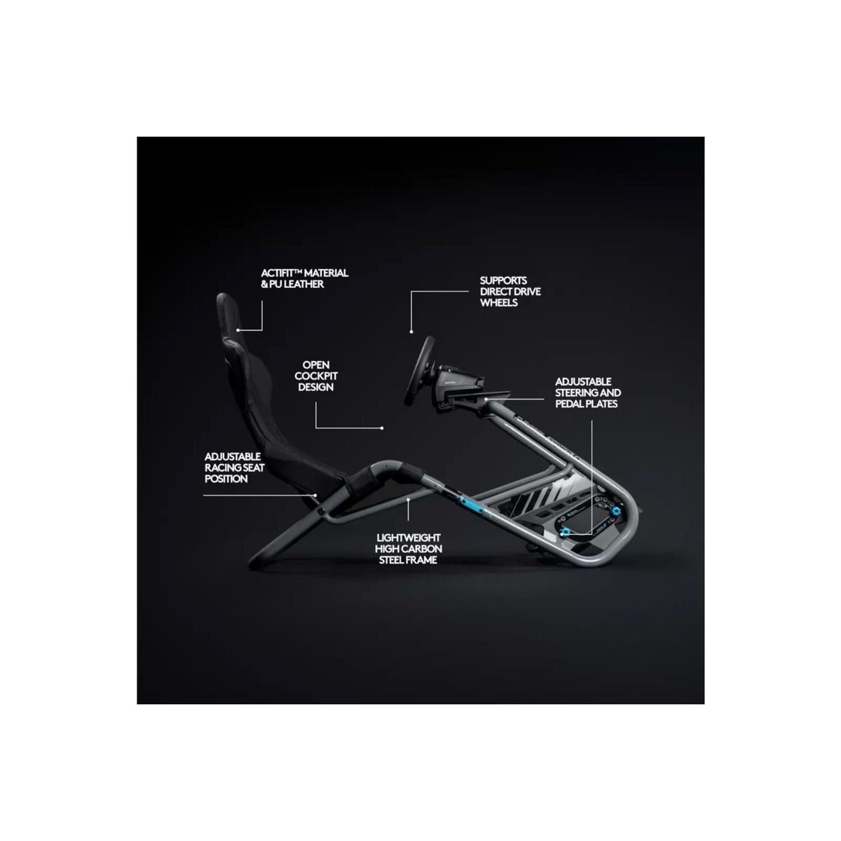 Playseat Trophy Gaming Chair Logitech G Edition Carbon Steel Frame