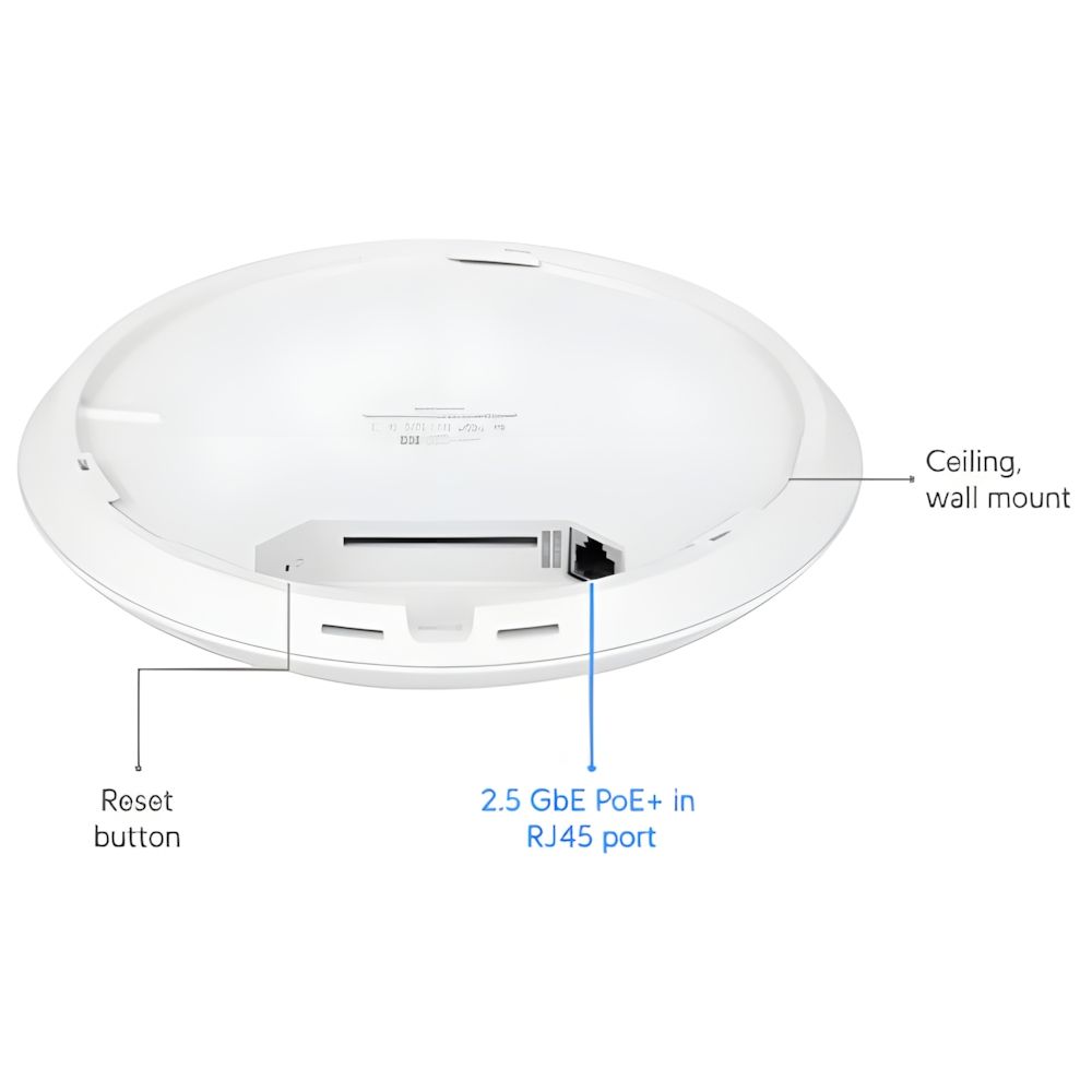 Ubiquiti UniFi U7 Pro Access Point WiFi 7 2.5 GbE Ceiling and Wall Mountable
