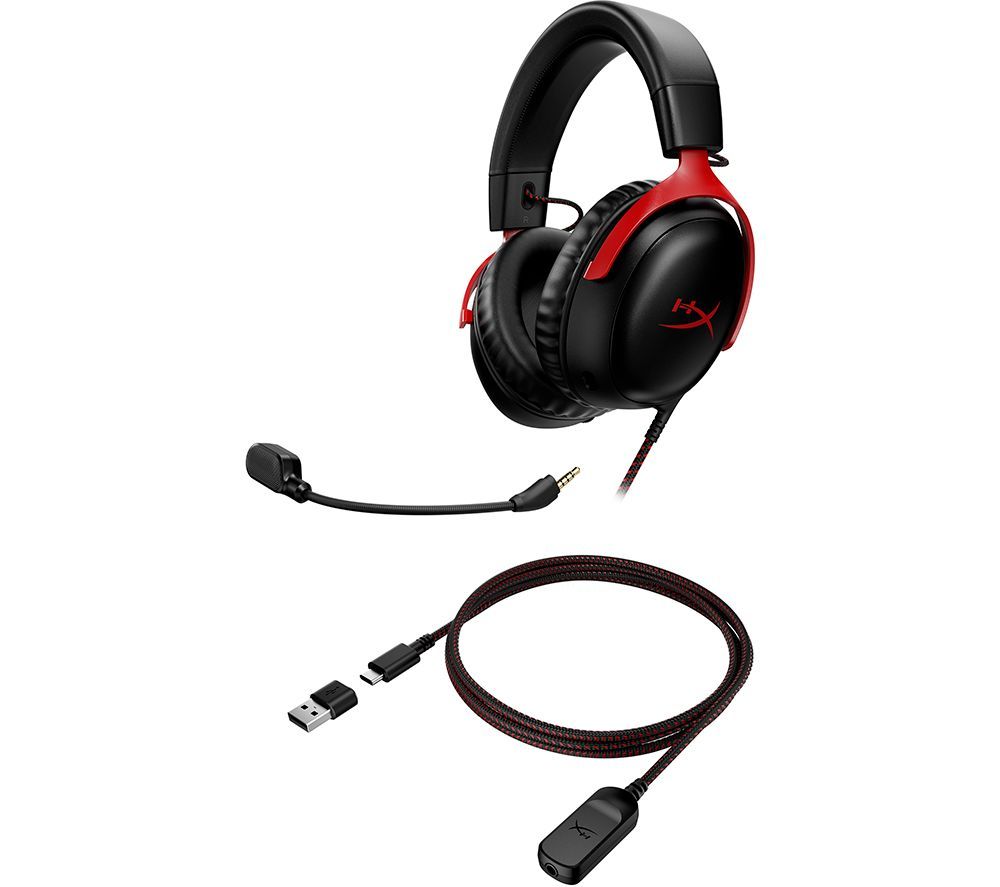 HyperX Cloud III Wired Gaming Headset Black & Red