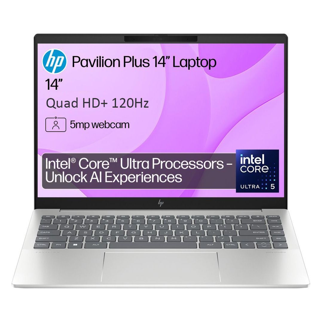 HP Pavilion Plus 14-ew1501sa 14" Laptop Intel Core Ultra 5 16GB 512GB Silver